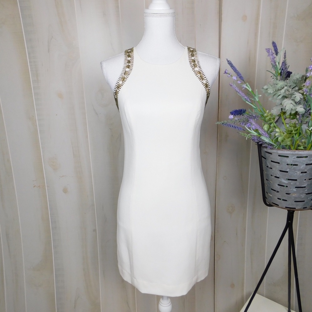 Lilly Pulitzer White Embellished Strap Midi Dress